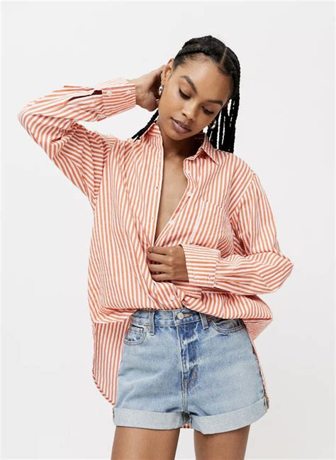 oversized button down shirts for women.